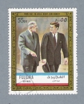 Stamps United Arab Emirates -  Paris 1961 De Gaulle Recoit Jhon Kennedy