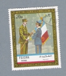 Stamps United Arab Emirates -  De General  Remaitant le Drapeau de la Liberation