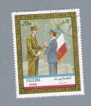 Sellos del Mundo : Asia : Emiratos_rabes_Unidos : De General  Remaitant le Drapeau de la Liberation