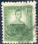 Stamps Spain -  ESPAÑA 1934 682 Sello º Personajes Mariana Pineda 10c Republica Española