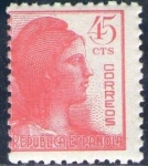 Stamps Spain -  ESPAÑA 1938 752 Sello ** Alegoría de la República 45c