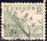 Stamps Spain -  ESPAÑA 1938 819 Sello Rodrigo Diaz de Vivar El Cid 15c usado Spain Espagne Spagna Spanje Spanien