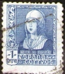 Stamps Spain -  ESPAÑA 1938 860 Sello Isabel la Católica 1p Usado Espana Spain Espagne Spagna Spanje Spanien 