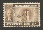 Stamps United Kingdom -  montserrat - george VI, sello de la presidencia