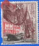 Stamps : Europe : Spain :  ESPANA 1965 (E1648) Serie Turistica - Cudillero Asturias 1p v 2 INTERCAMBIO
