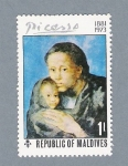 Stamps Asia - Maldives -  Picasso 1881-1973