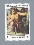 Stamps Maldives -  Michelangelo 500 th Anniversary of Birth