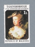 Stamps Asia - Maldives -  T. Gainsborough. 250 th Anniversary of Birth