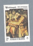 Stamps Maldives -  Michelangelo 500 th Anniversary of Birth