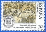 Stamps : Europe : Spain :  ESPANA 1999 (E3649) IV Centenario de la Defensa de las Palmas de Gran Canaria 70 