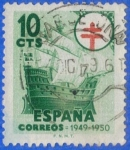 Stamps Spain -  ESPAÑA 1949 (E1066) Pro Tuberculosos 10c 2 INTERCAMBIO