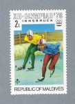 Stamps : Asia : Maldives :  Innsbruck. XII Olimpiadas
