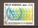Stamps Honduras -  AÑO  INTERNACIONAL  DE  LOS  IMPEDIDOS