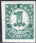 Stamps Spain -  ESPAÑA 1940 914 Sello ** Cifras sin dentar Estado Español