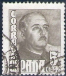 Stamps Spain -  ESPAÑA 1948 1020 Sello General Franco 5c Usado Espana Spain Espagne Spagna Spanje Spanien Stamps 