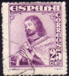 Stamps Spain -  ESPAÑA 1948 1033 Sello Personajes Fernando III El Santo 25c Usado Espana Spain Espagne Spagna Spanje