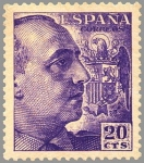 Sellos de Europa - Espa�a -  ESPAÑA 1949 1047 Sello Nuevo General Franco 20c Espana Spain Espagne Spagna Spanje Spanien