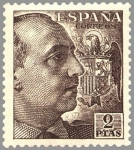 Sellos de Europa - Espa�a -  ESPAÑA 1949 1057 Sello Nuevo General Franco 2p Espana Spain Espagne Spagna Spanje Spanien