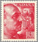 Stamps Spain -  ESPAÑA 1949 1058 Sello Nuevo General Franco 4p Espana Spain Espagne Spagna Spanje Spanien