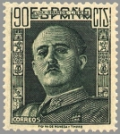 Stamps Spain -  ESPAÑA 1949 1060 Sello Nuevo General Franco 90c Espana Spain Espagne Spagna Spanje Spanien