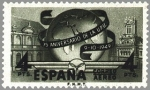 Stamps Spain -  ESPAÑA 1949 1065 Sello Nuevo Aniv. Union Postal Universal Globo Terraqueo 4p Espana Spain Espagne Sp