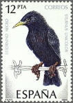 Stamps Spain -  ESPAÑA 1985 2822 Sello Nuevo Aves Pajaros Estornino Negro Espana Spain Espagne Spagna Spanje Spanien