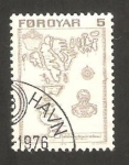 Stamps Denmark -  islas feroe - mapa de las islas feroe 