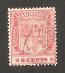 Sellos de Africa - Mauricio -  escudo de armas de eduardo VII