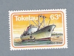 Stamps : Oceania : New_Zealand :  Cargo Ship