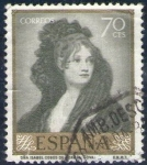 Stamps Spain -  ESPAÑA 1958 1214 Sello Pintor Francisco de Goya y Lucientes Doña Isabel Cobos de Porcel usado Espana