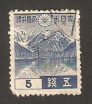 Stamps : Asia : Japan :  lago kamikochi y monte hodaka