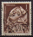 Stamps Spain -  ESPAÑA 1962 1429 Sello IV Cent. Reforma Teresiana Escultura de Bernini Santa Teresa de Avila usado