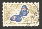 Stamps Lebanon -  mariposa heliconius cyrbia