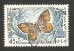 Sellos del Mundo : Asia : L�bano : mariposa satyrus semele