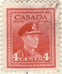 Sellos de America - Canad� -  CANADA 1943 Rey Jorge VI 4c