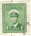 Sellos de America - Canad� -  CANADA 1943 Rey Jorge VI 1c