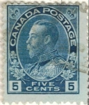 Stamps Canada -  CANADA 1911-25 Rey Jorge V 5c