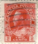 Stamps Canada -  CANADA 1911-25 Rey Jorge V 2c 2
