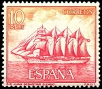 Sellos de Europa - Espa�a -  ESPAÑA 1964 1612 Sello Nuevo Barcos Marina Española Velero Juan Sebastian Elcano