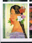Stamps : Europe : Spain :  Edifil  4005  La mujer y las flores.  " Obras del pintor Alfredo Roldán, pertenecientes a la serie <
