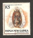 Sellos de Oceania - Papúa Nueva Guinea -  artesania local, mascara de baile gogodala