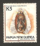 Sellos de Oceania - Pap�a Nueva Guinea -  artesania local, mascara de baile gogodala