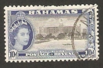 Stamps America - Bahamas -  elizabeth II, hoteles modenos 