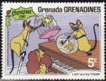 Stamps Grenada -  GRENADA GRENADINES 1981 Scott 455 Sello Nuevo Disney Escenas de La Dama y el Vagabundo 5c 