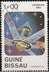 Stamps : Africa : Guinea_Bissau :  Guinea Bissau 1983 465 Sello Espacio Cosmonautica Satelite Espacial Matasello de favor Preobliterado