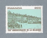 Stamps : Africa : Rwanda :  150e Aniverasio de la Belgique (repetido)