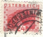 Stamps Austria -  AUSTRIA 1932 (M534) Paisejes con lago - Salzburg Croschen 24h