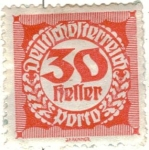 Stamps Austria -  AUSTRIA 1919-21 (Y93 101)Tasa (sin dentar) 30h