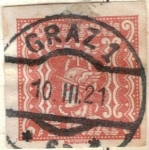 Stamps Austria -  AUSTRIA 1921-2 (M410) Zeitungsmarken - Merkurkopf 75h