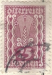 Stamps Austria -  AUSTRIA 1922-24 (M371) Freimarken 25kr
